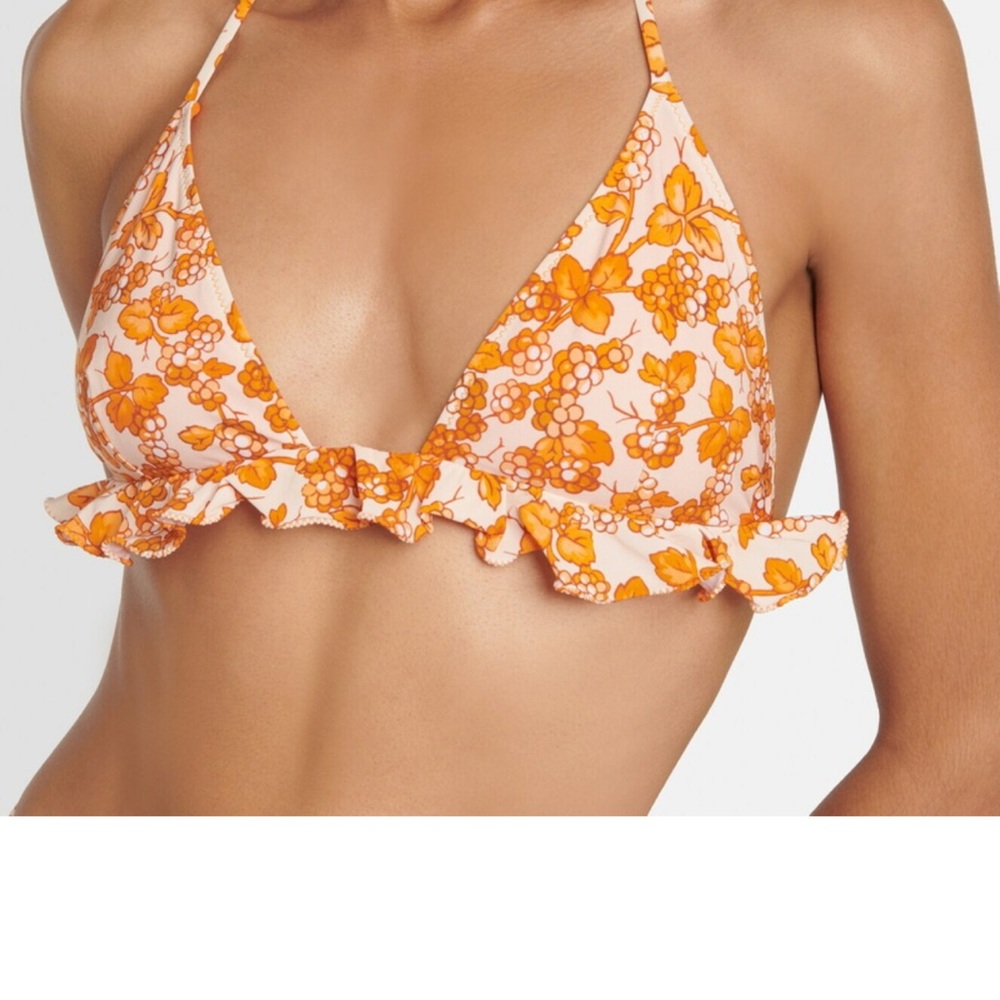 Etro Printed ruched bikini top